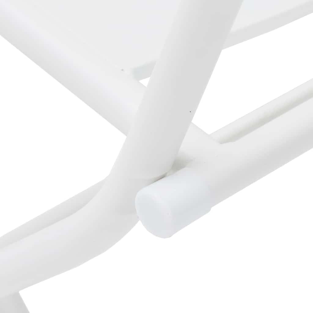 Bistro Set Folding 3 pcs White Steel